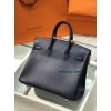 Birkin25cm 73/宝石蓝/Blue Saphir  ブルーサフィール フランス輸入素材 スイフト swiftシルバー金具