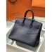Birkin25cm 73/宝石蓝/Blue Saphir  ブルーサフィール フランス輸入素材 スイフト swiftシルバー金具