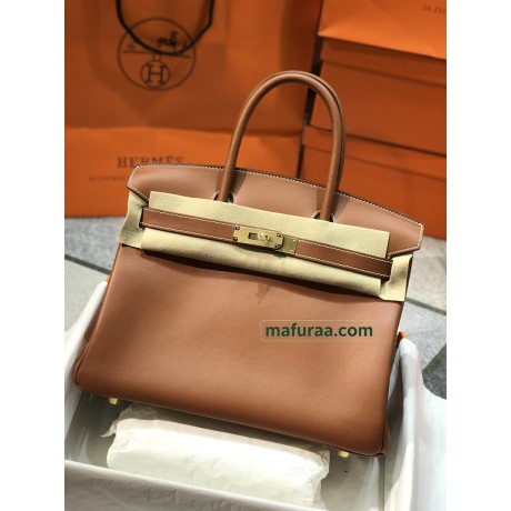 Birkin30cm 37/金色（金棕）/金刚色之37 /Gold   ゴールド フランス輸入素材 スイフト swift ゴールド金具