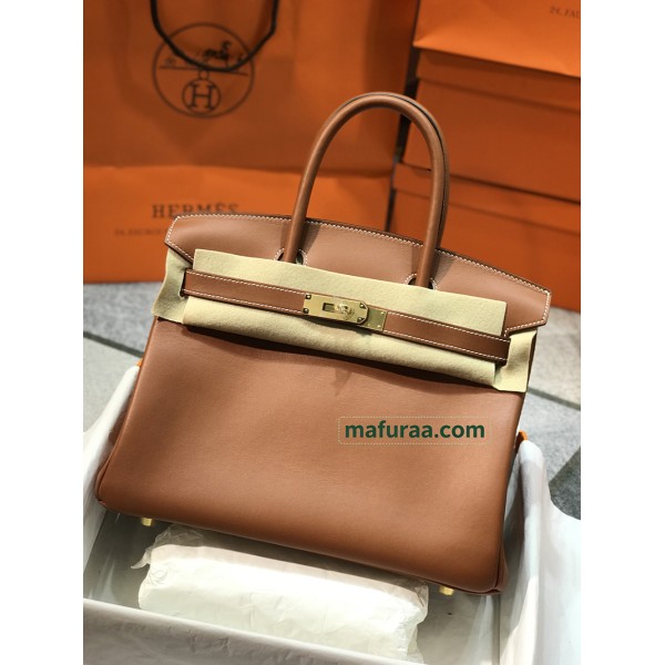 Birkin30cm 37/金色（金棕）/金刚色之37 /Gold   ゴールド フランス輸入素材 スイフト swift ゴールド金具