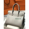 Birkin30cm Bk30cm swift 浅灰 フランス輸入素材 スイフト swiftシルバー金具