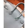 Birkin25cm J7/亚麻蓝/Blue Lin  ブルーラン フランス輸入素材 スイフト swiftシルバー金具