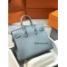 Birkin25cm J7/亚麻蓝/Blue Lin  ブルーラン フランス輸入素材 スイフト swiftシルバー金具
