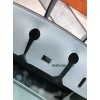 Birkin25cm J7/亚麻蓝/Blue Lin  ブルーラン フランス輸入素材 スイフト swiftシルバー金具