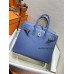 Birkin25cm R2/玛瑙蓝/Blue Agate  ブルーアガット フランス輸入素材 スイフト swiftシルバー金具