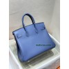 Birkin25cm R2/玛瑙蓝/Blue Agate  ブルーアガット フランス輸入素材 スイフト swiftシルバー金具