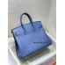 Birkin25cm R2/玛瑙蓝/Blue Agate  ブルーアガット フランス輸入素材 スイフト swiftシルバー金具