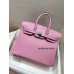 Birkin25cm 5P/樱花粉/Pink  ピンク フランス輸入素材 スイフト swiftシルバー金具