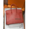 Birkin25cm Q5/国旗红/Rouse Casaque  ルージュカザック フランス輸入素材 スイフト swift ゴールド金具