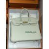 Birkin25cm 80/珍珠灰/Pearl Grey (Gris Perle)  パールグレー ，フランス輸入素材 スイフト swift   