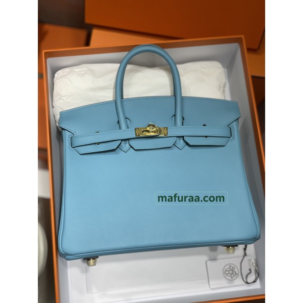 Birkin25cm P3/北方蓝/Blue du Nord  ブルーノール フランス輸入素材 スイフト swift