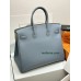 Birkin35cm J7/亚麻蓝/Blue Lin  ブルーラン フランス輸入素材 スイフト swiftシルバー金具