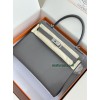 kelly32cm 8F/锡器灰/Etain エタン フランス輸入素材 スイフト swiftシルバー金具