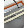 kelly32cm 8F/锡器灰/Etain エタン フランス輸入素材 スイフト swiftシルバー金具