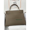 kelly32cm 8C/大象灰/Elephant Grey グリエレファント フランス輸入素材 スイフト swift ゴールド金具