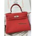Kelly28cm Q5/国旗红Rouse Casaque  ルージュカザック フランス輸入素材 Togo トゴ シルバー金具