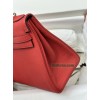 Kelly28cm Q5/国旗红Rouse Casaque  ルージュカザック フランス輸入素材 Togo トゴ シルバー金具