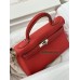 Kelly28cm Q5/国旗红Rouse Casaque  ルージュカザック フランス輸入素材 Togo トゴ シルバー金具