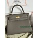 Kelly28cm 8F/锡器灰/Etain エタン フランス輸入素材 Togo トゴゴールド金具