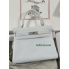 Kelly28cm 01/白色/纯白/White (Blanc) ホワイト/白 フランス輸入素材 Togo トゴシルバー金具