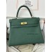 Kelly28cm Z6/孔雀绿/Malachite  マラカイト フランス輸入素材 Togo トゴゴールド金具