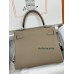 Kelly28cm S2/风衣灰/Trench  トレンチ フランス輸入素材 Togo トゴシルバー金具