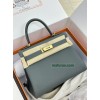 Kelly28cm 63/杏仁绿/Vert Amande  ヴェールアマンド フランス輸入素材 Togo トゴ ゴールド金具