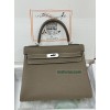 Kelly28cm 18/大象灰/Étoupe Grey (Étoupe)  エトゥープ フランス輸入素材 Togo トゴシルバー金具