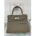 Kelly28cm 18/大象灰/Étoupe Grey (Étoupe) エトゥープ フランス輸入素材 Togo トゴシルバー金具