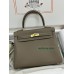 Kelly28cm 18/大象灰/Étoupe Grey (Étoupe) エトゥープ フランス輸入素材 Togo トゴゴールド金具