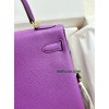 Kelly28cm P9/海葵紫/Anemone アネモネ フランス輸入素材 Togo トゴゴールド金具