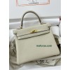 Kelly28cm 10/奶昔白/Craie クレ フランス輸入素材 Togo トゴゴールド金具