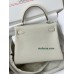 Kelly28cm 10/奶昔白/Craie クレ フランス輸入素材 Togo トゴシルバー金具