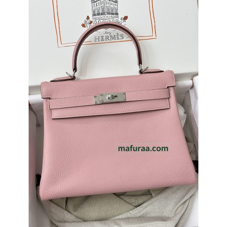 Kelly28cm 3Q/新樱花粉/Rose Sakura  ローズサクラ フランス輸入素材 Togo トゴシルバー金具