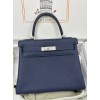 Kelly28cm 73/宝石蓝/Blue Saphir  ブルーサフィール フランス輸入素材 Togo トゴシルバー金具
