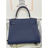 Kelly28cm 73/宝石蓝/Blue Saphir  ブルーサフィール フランス輸入素材 Togo トゴシルバー金具