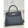 Kelly25cm 88/石墨灰（铅芯色）Graphite   グラファイト ヴォーエプソン Epsom シルバー金具