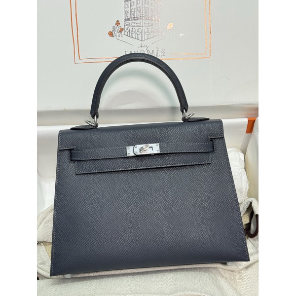 Kelly25cm 88/石墨灰（铅芯色）Graphite   グラファイト ヴォーエプソン Epsom シルバー金具