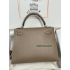 Kelly28cm 18/大象灰/Étoupe Grey (Étoupe)  フランス輸入素材 ヴォーエプソン Epsom シルバー金具