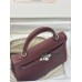 Kelly25cm 55/爱马仕红/Rouge H ルージュアッシュ フランス輸入素材 ヴォーエプソン Epsom シルバー金具