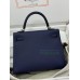 Kelly25cm 73/宝石蓝/Blue Saphir ブルーサフィール フランス輸入素材 ヴォーエプソン Epsom ゴールド金具