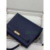 Kelly25cm 73/宝石蓝/Blue Saphir  ブルーサフィール フランス輸入素材 ヴォーエプソン Epsom ゴールド金具