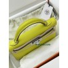 mini Kelly 9R/青柠色（柠檬黄）/Lime  ライム フランス輸入素材 シェブルミゾル Chevre シルバー金具