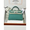 mini Kelly U1/维罗纳绿/Vert Verone ヴェールヴェローヌフランス輸入素材 シェブルミゾル Chevre