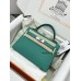 mini Kelly U1/维罗纳绿/Vert Verone ヴェールヴェローヌフランス輸入素材 シェブルミゾル Chevre