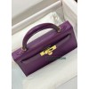 mini Kelly P9/海葵紫/Anemone   アネモネフランス輸入素材 シェブルミゾル Chevre