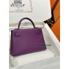 mini Kelly P9/海葵紫/Anemone   アネモネフランス輸入素材 シェブルミゾル Chevre