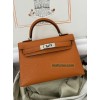 mini Kelly 93/爱马仕橙/橙色/Orange オレンジフランス輸入素材 シェブルミゾル Chevre シルバー金具