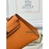 mini Kelly 93/爱马仕橙/橙色/Orange オレンジフランス輸入素材 シェブルミゾル Chevre シルバー金具