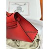 mini Kelly S3//Rouge Cœur  ルージュクーフランス輸入素材 シェブルミゾル Chevre ゴールド金具